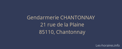 Gendarmerie CHANTONNAY