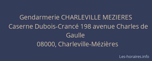 Gendarmerie CHARLEVILLE MEZIERES