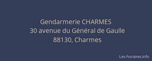 Gendarmerie CHARMES