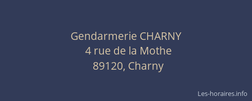 Gendarmerie CHARNY