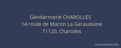 Gendarmerie CHAROLLES