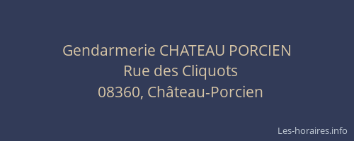 Gendarmerie CHATEAU PORCIEN
