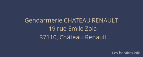 Gendarmerie CHATEAU RENAULT