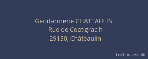 Gendarmerie CHATEAULIN