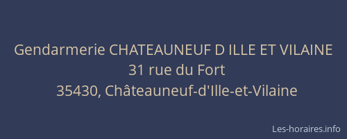 Gendarmerie CHATEAUNEUF D ILLE ET VILAINE