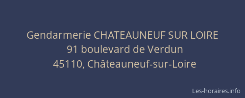 Gendarmerie CHATEAUNEUF SUR LOIRE