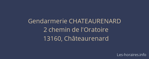 Gendarmerie CHATEAURENARD