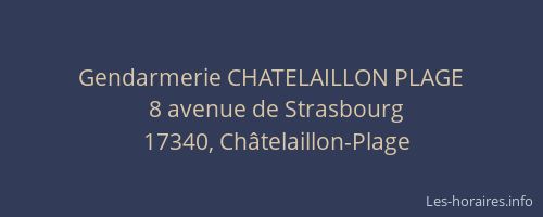Gendarmerie CHATELAILLON PLAGE