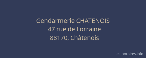 Gendarmerie CHATENOIS