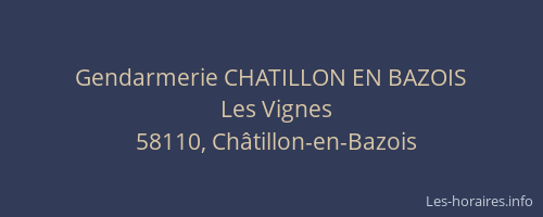 Gendarmerie CHATILLON EN BAZOIS