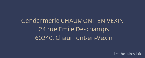 Gendarmerie CHAUMONT EN VEXIN