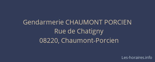 Gendarmerie CHAUMONT PORCIEN