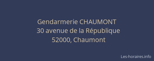 Gendarmerie CHAUMONT