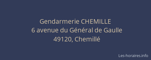 Gendarmerie CHEMILLE
