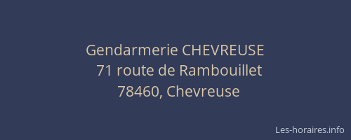 Gendarmerie CHEVREUSE