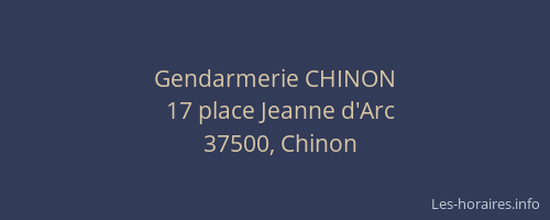 Gendarmerie CHINON
