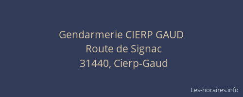 Gendarmerie CIERP GAUD