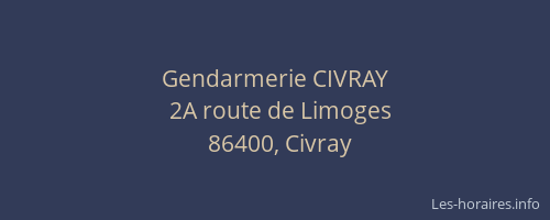 Gendarmerie CIVRAY