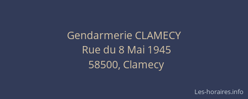 Gendarmerie CLAMECY