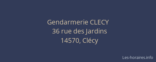 Gendarmerie CLECY