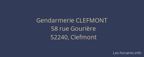 Gendarmerie CLEFMONT