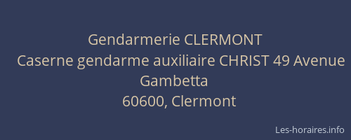 Gendarmerie CLERMONT