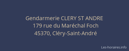 Gendarmerie CLERY ST ANDRE