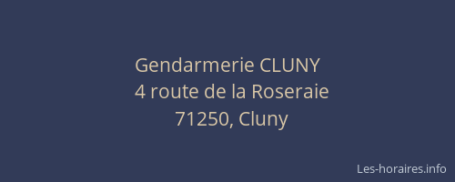 Gendarmerie CLUNY