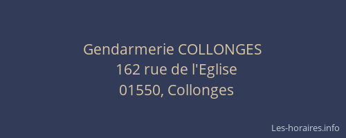 Gendarmerie COLLONGES