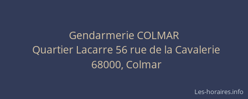 Gendarmerie COLMAR