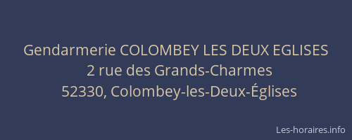 Gendarmerie COLOMBEY LES DEUX EGLISES