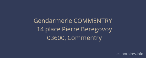 Gendarmerie COMMENTRY
