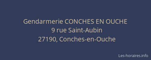 Gendarmerie CONCHES EN OUCHE