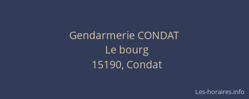 Gendarmerie CONDAT
