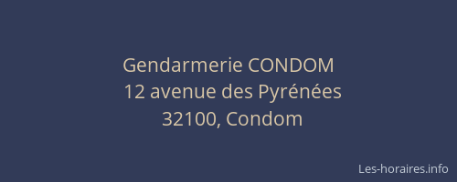 Gendarmerie CONDOM