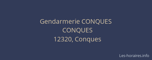 Gendarmerie CONQUES