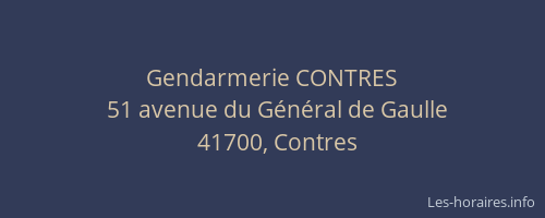 Gendarmerie CONTRES