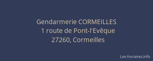 Gendarmerie CORMEILLES