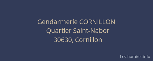 Gendarmerie CORNILLON