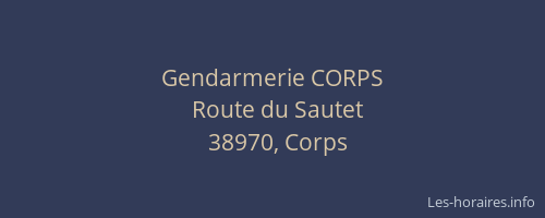 Gendarmerie CORPS
