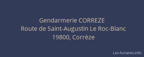 Gendarmerie CORREZE