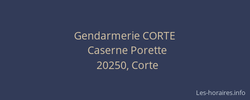 Gendarmerie CORTE