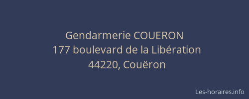Gendarmerie COUERON