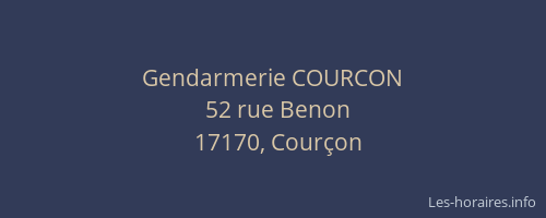 Gendarmerie COURCON