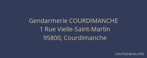 Gendarmerie COURDIMANCHE