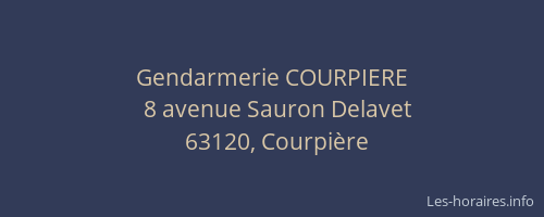 Gendarmerie COURPIERE