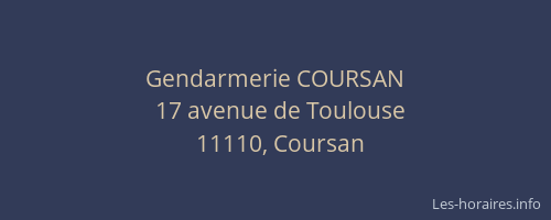 Gendarmerie COURSAN