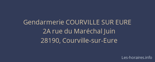 Gendarmerie COURVILLE SUR EURE