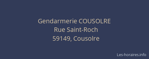 Gendarmerie COUSOLRE