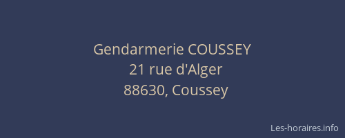 Gendarmerie COUSSEY
